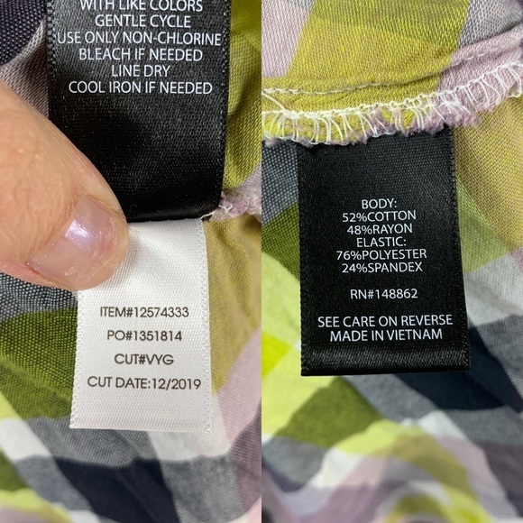 TORRID Multi Plaid Challis Button Front Midi Dress 1X - Picture 9 of 10